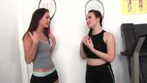 Stepsisters Paris Lincoln And Stella Daniels Finger And Scissor In The Gym