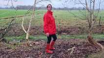Welliewalk in red Hunter boots