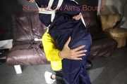 SEXY RONJA being tied and gagged with ropes overhead and a ballgag from SEXY STELLA both wearing sexy shiny nylon rainwear (Pics)