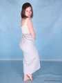 Affable - Swing-loving brunette in a white dress gets risque