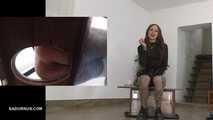 Mistress Cleo smokes and pees on the toliett box PP