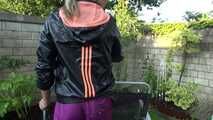 Watch Maly enjoying  her Shiny nylon Rainwear