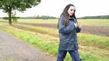 Our new model Miss Amira in a Regatta rain suit