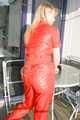 ***HOT HOt HOT*** MONE wearing a sexy red shiny nylon catsuit at home posing (Video)