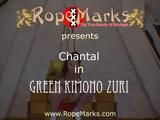 Chantal in green kimono zuroi