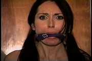 29 YR OLD CHIROPRACTOR GETS MOUTH STUFFED, HANDGAGGED, BANDANNA CLEAVE GAGGED, HOG-TIED IN HEELS, BAREFOOT, TOE-TIED, GAG-TALKING, STRUGGLING ON THE FLOOR SHOWING HER PANTIES (D73-7)