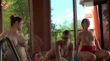 GROUP SEX IN THE INDOOR POOL
