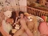 Playing naked in my playpen - with my stuffy sloth ^_^