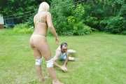 Paige versus Chris: Outdoor Pile driver Wrestling Match SET 2