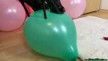 sexy topless high heel balloon popping