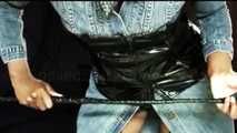 Duex masturbation in jeans latex