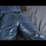 03:00 Min. video with Shelly tied and gagged in shiny nylon clothes
