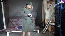 Watch Pia enjoying her shiny nylon Rainwear and Raincoats