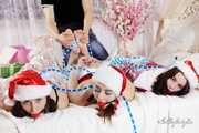 [From archive] Lucky, Nelly, Xenia - Santa’s little helpers hogtied and wrapped up on a bed 2