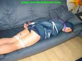 243 pictures from Katharina tied and gagged in shiny nylon shorts from 2005-2008 in one package!