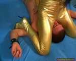 Elena's golden lycra facesitting