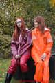 Miss Petra and Lady Nadja in AGU raingear (original AGU) and an exclusiv orange Adidas AGU raincoat