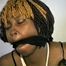 21 Yr OLD BLACK COLLEGE STUDENT GETS MOUTH STUFFED, CLEAVE GAGGED, ACE BANDAGE GAGGED, HANDGAGGED  AND IS CHAIR TIED WEARING PINK & BLACK LINGERIE (D59-7)
