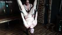 Fat Susa gets tickled in suspension bondage