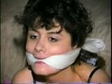 18 YR OLD LATINA CUTIE IS TUBE GAGGED, BALL-TIED & CLEAVE GAGGED (D41-2)