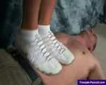 Tyra's slave-exploring-trample with sneakers