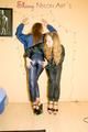 Stella and Leonie posing and having fun with eachother wearing shiny nylon rainwear (Pics) 