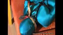 Zentai girl tied and gagged