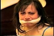 29 Yr OLD FEISTY BBW SHARON GETS MOUTH STUFFED, CLEAVE GAGGED, BAREFOOT WHILE TIED ON THE BED (D69-2)