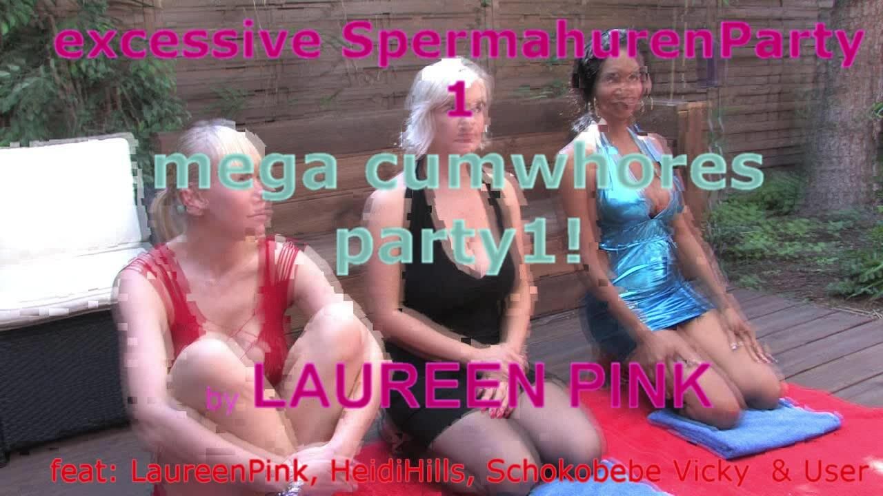 Mega cumwhore party with Laureen Pink, Schokobabe Vicky - part 1