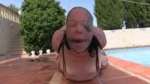 Hogtied by the pool