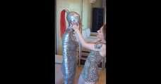 Morrigan & Valeria Ross - Morrigan is overhead mummified and worshipped by Valeria Ross (video)