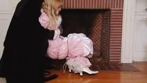 Damsel in the Fireplace - Lorelei in Pink Gown - with music
