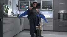 Miss Amira in Lepper nylon rain gear and transparent rain suit with Ilse Jacobsen coat