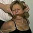 43 YEAR OLD WAITRESS CLEAVE GAGGED, CHAIR TIED, HOG-TIED, & HANDGAGGED (D53-3)