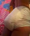 I love this bright white diaper