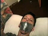 47 Yr OLD UNCOOPERATIVE LATINA HAIR DRESSER HAS HER MOUTH STUFFED WITH SMELLY SOCK, HANDGAGGED, TAPE GAGGED & BLINDFOLDED (D56-11)