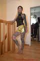 Sexy Francine in PVC sprinter shorts (exclusive sportswear)