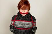 Woolly turtleneck - red rope