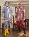Lady Nadja and Miss Francine in layers of raingear