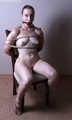 Amanda tied nude on chair