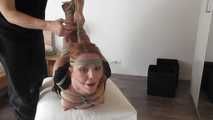 Strict strapado-hogtie for natural redhead Stardust