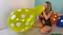 Blow2Pop preinflated yellow Q24 polka dot