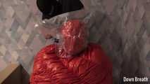 Vacuum bag on sleeping bag