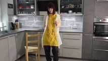 Miss Petra in Schmuddelwedda nylon raincoat with transparent Rains raincoat and Ilse Jacobsen rainpants