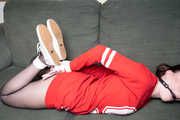 Sophia Smith in Red Jersey Hogtie