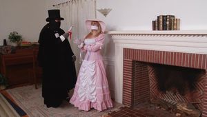 Damsel in the Fireplace - Lorelei in Pink Gown - with music