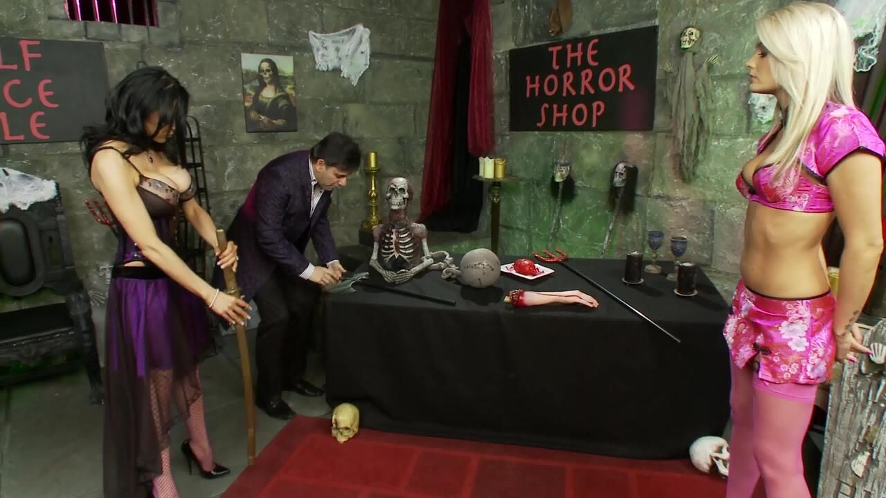 Natasha Marley and Louise Jenson Share A Dick In The Horror Shop