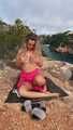 Hot dildo ride on one of the most beautiful bays in Mallorca