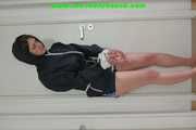 243 pictures from Katharina tied and gagged in shiny nylon shorts from 2005-2008 in one package!