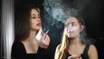Teaching a non smoker girl how to smoke